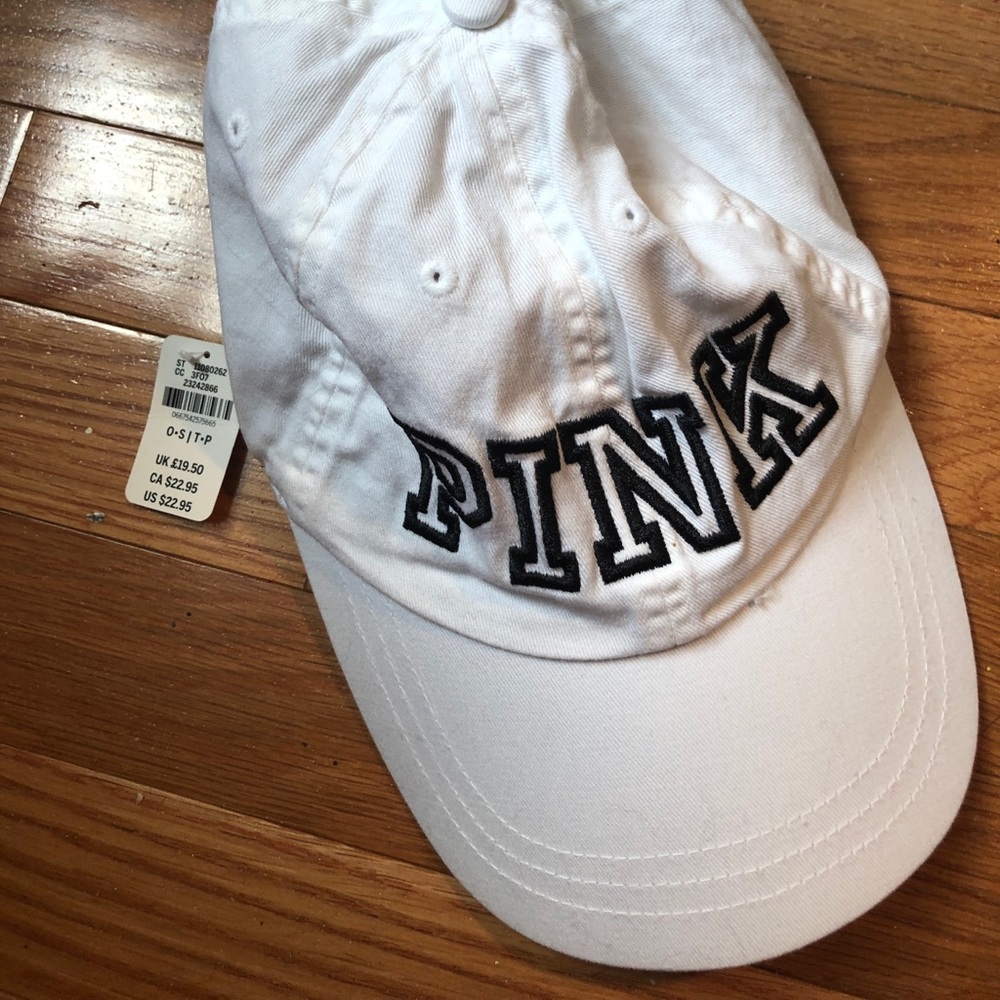 White PINK baseball hat